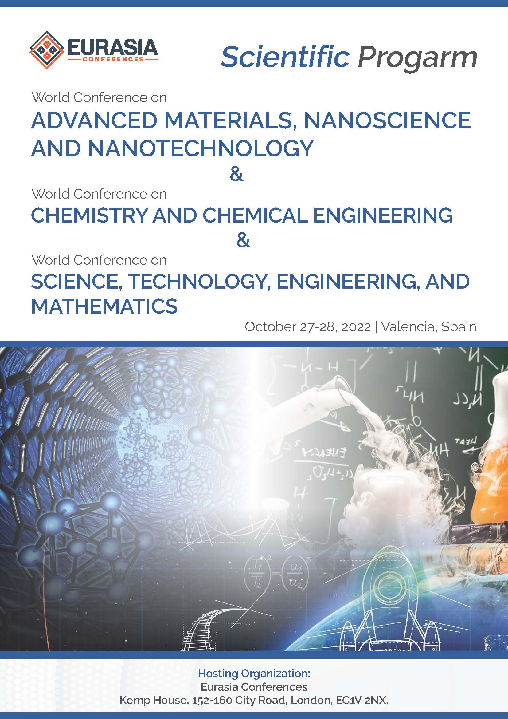 Cover of Abstracts of the World Conference on Advanced Materials, Nanoscience and Nanotechnology & World Conference on Chemistry and Chemical Engineering